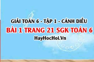 Giải bài 1 trang 21 Toán 6 Tập 1 SGK Cánh Diều